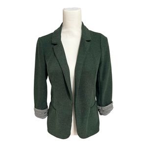 Skies Are Blue Size Small Color Green 3/4 Sleeve Blazer